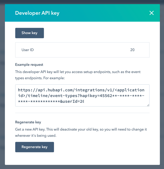 Developer API keys